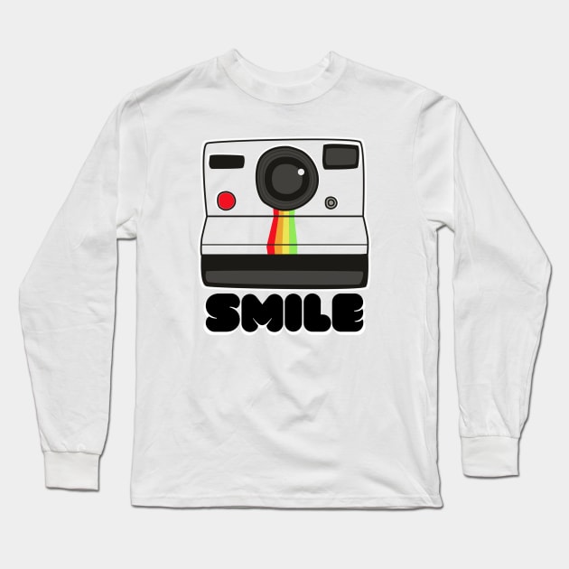 Instant Camera Smiles for the 70s and 80s Long Sleeve T-Shirt by Contentarama